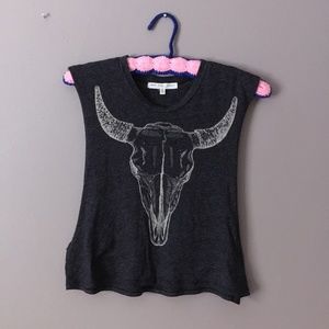 cow skull crop tank - Truly Madly Deeply